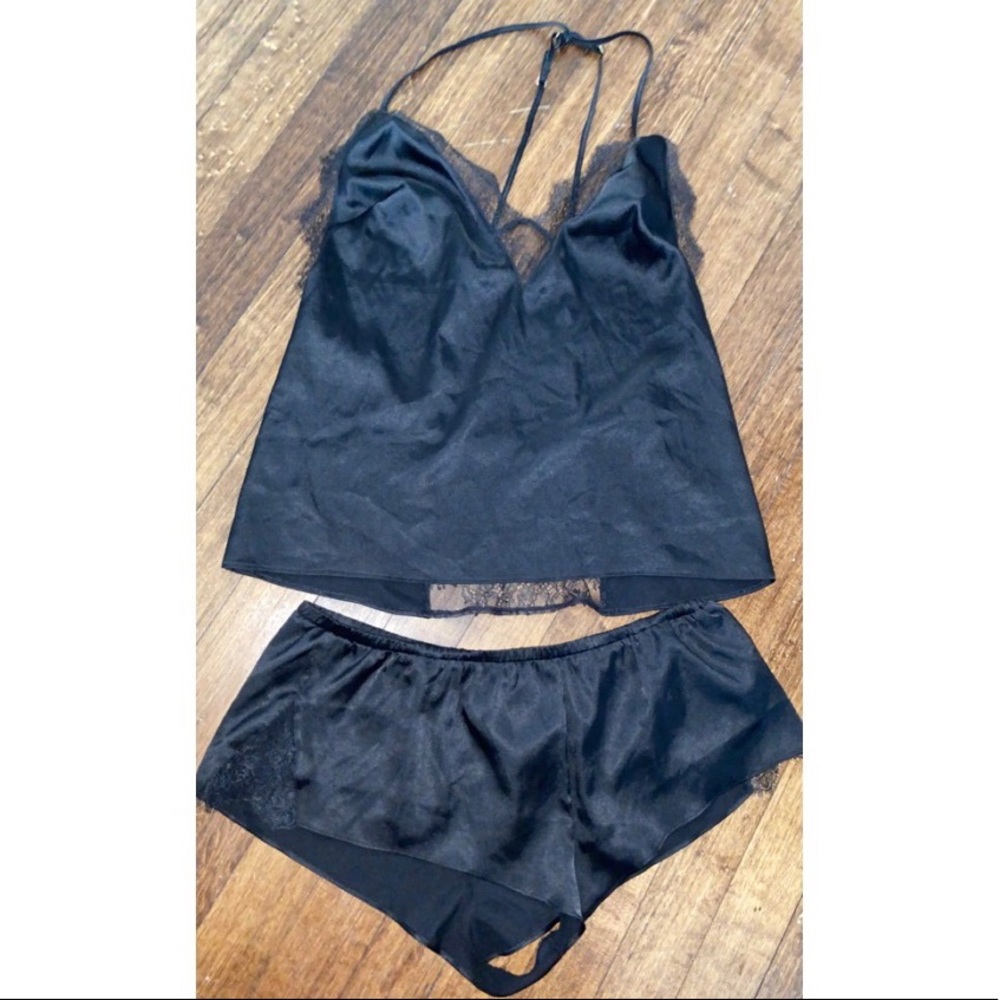 Black silky sexy jammies small